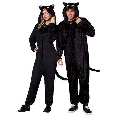 Adult black cat onesie Crying wife cuckold