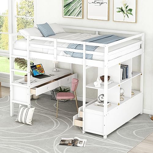 Adult bunk bed with desk Licking two pussies