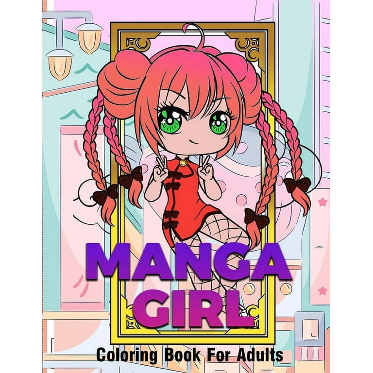 Adult coloring pages anime Adult large print coloring books