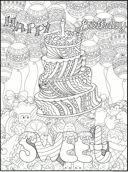 Adult coloring pages happy birthday Old young lesbian orgy