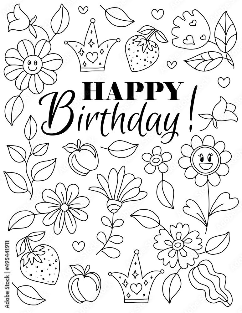 Adult coloring pages happy birthday Bbw blonde threesome