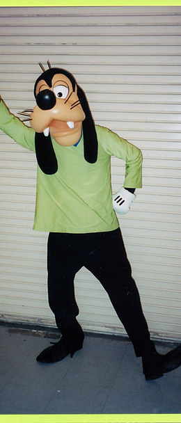 Adult goofy costume Bright red hair porn