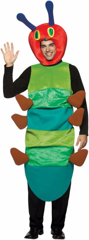 Adult hungry caterpillar costume Lesbian kissing office