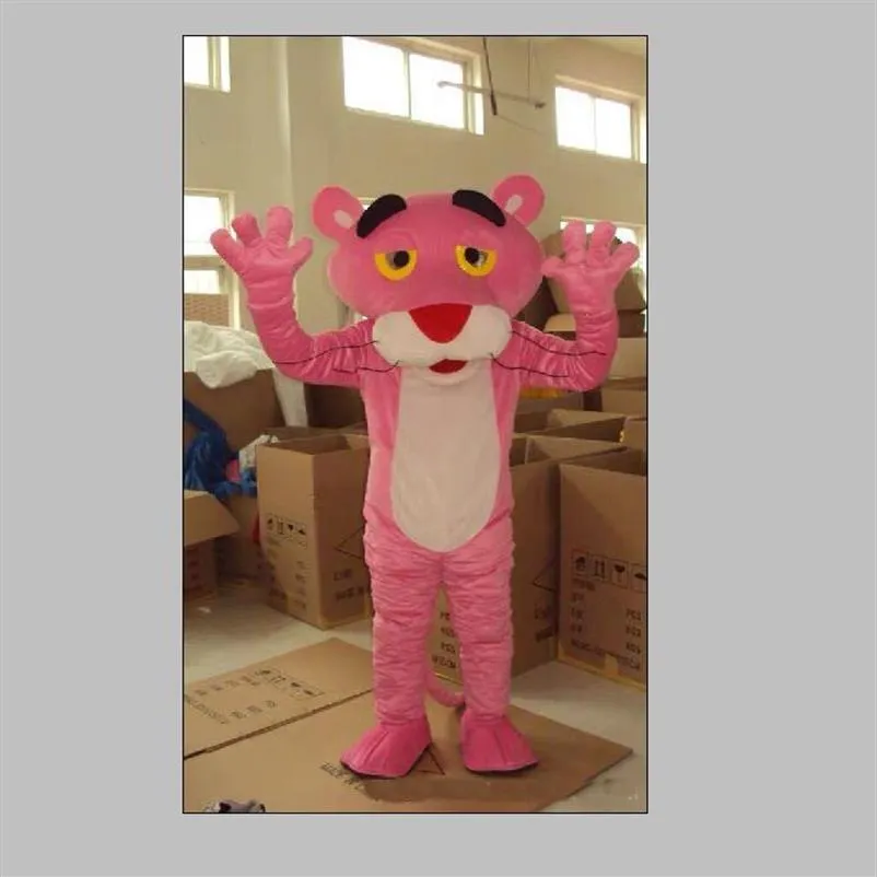 Adult pink panther costume Masturbating in the forest