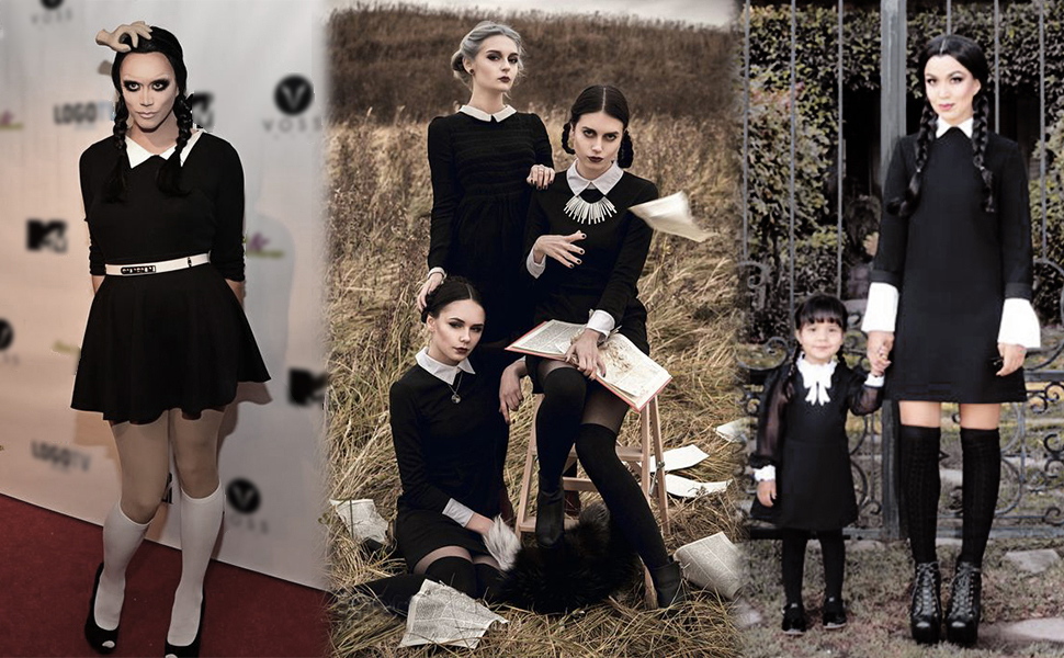 Adult plus size wednesday addams costume Webcam carnoustie
