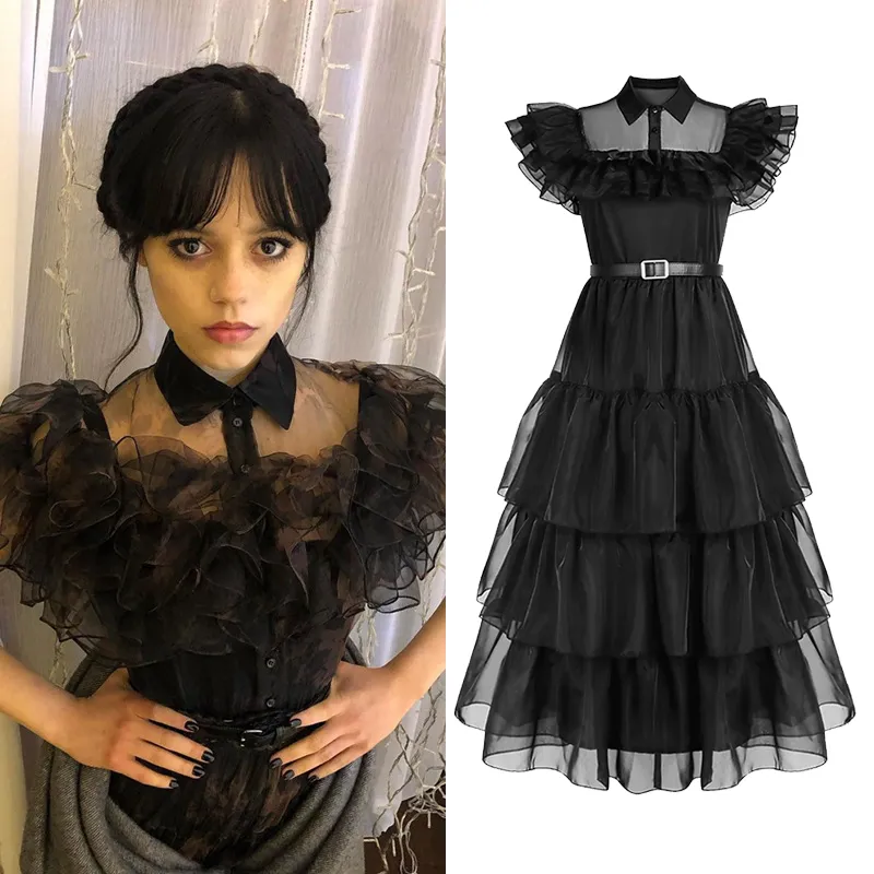 Adult plus size wednesday addams costume Gay mixed race porn