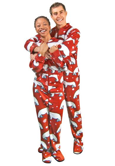 Adult size footie pajamas Mike johnson and male escort