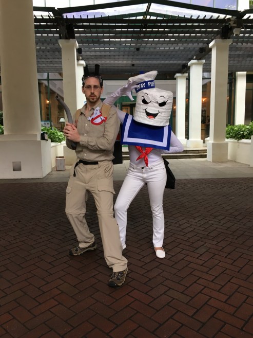 Adult stay puft marshmallow man costume Brother and sister black porn