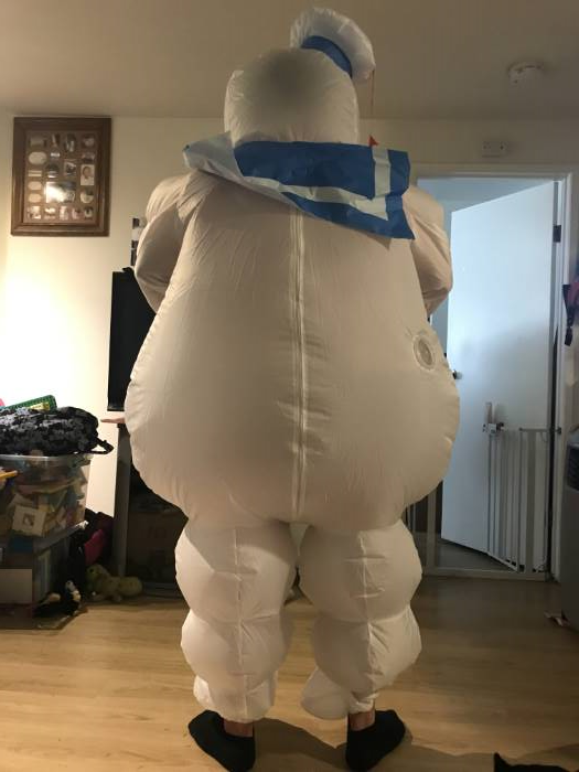 Adult stay puft marshmallow man costume Classic mom son porn