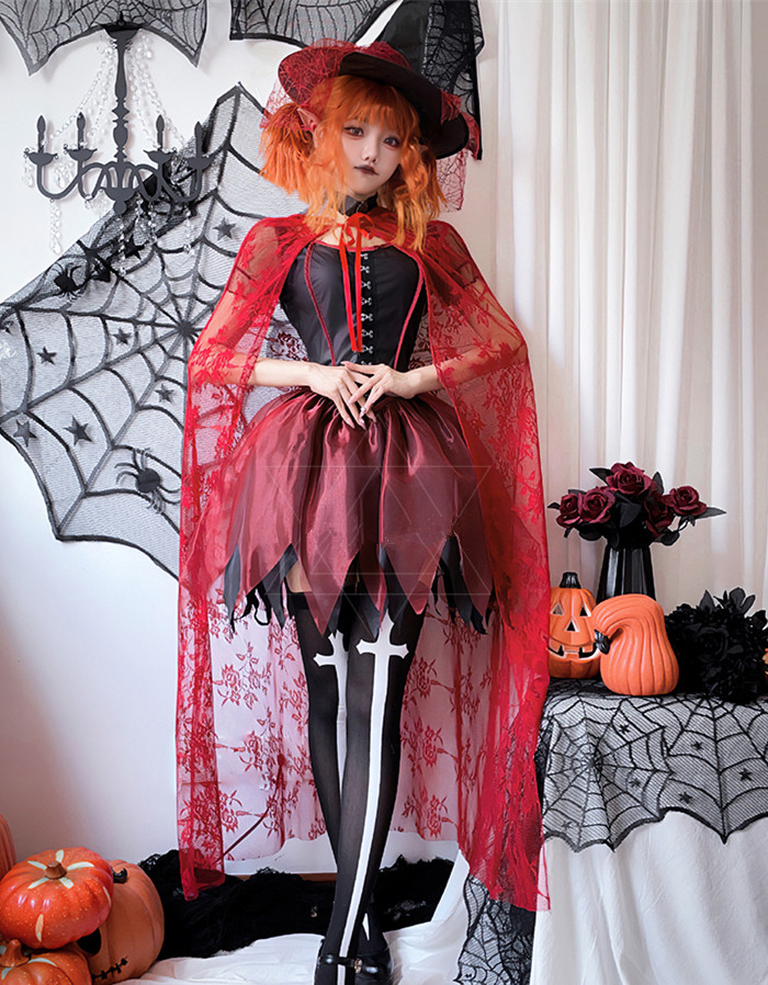 Adult witch dress Escort paisley