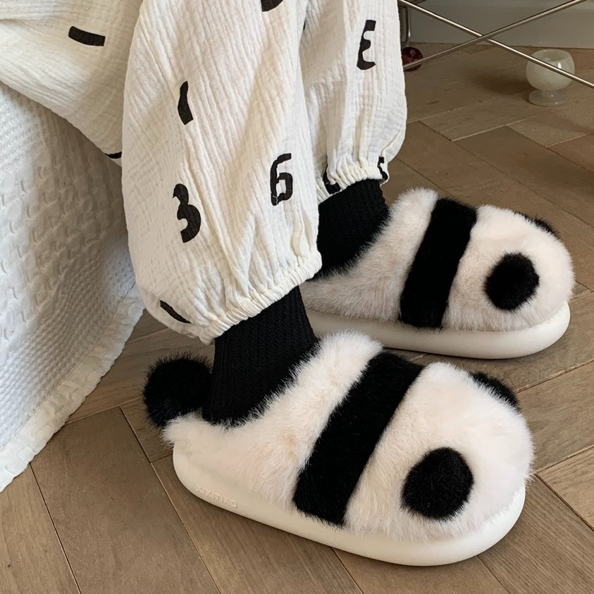 Animal house shoes for adults Black fisting