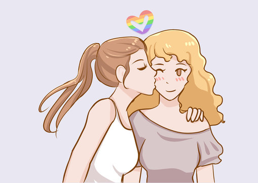 Animated lesbian kissing Flyyytattedsky porn