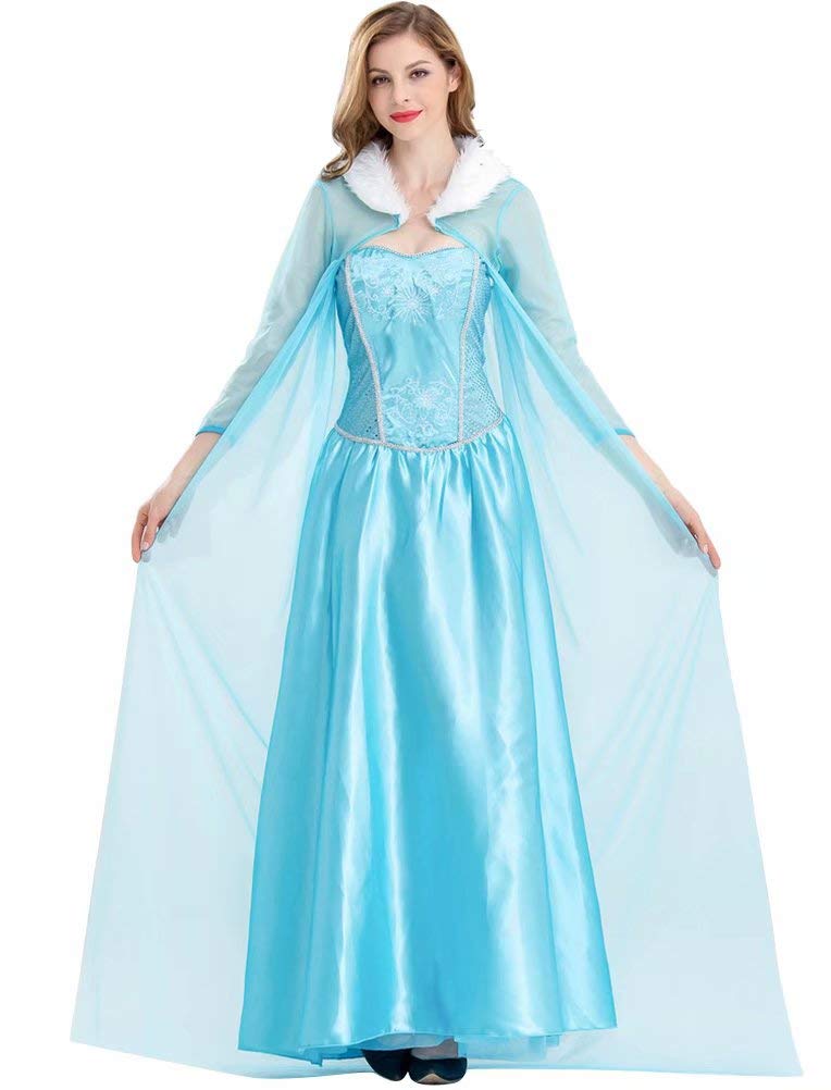 Belle costume adult blue dress Anal machine gif