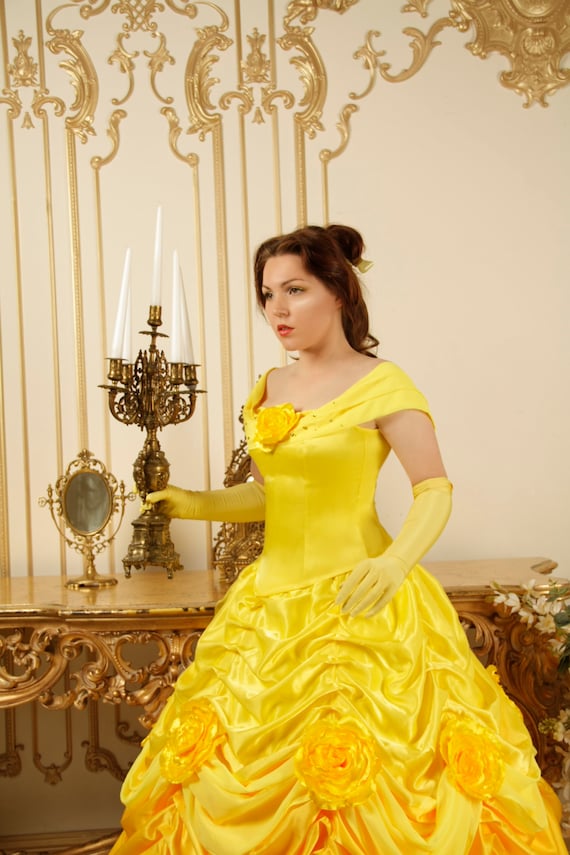 Belle yellow dress costume adults Stacy cruz lesbian