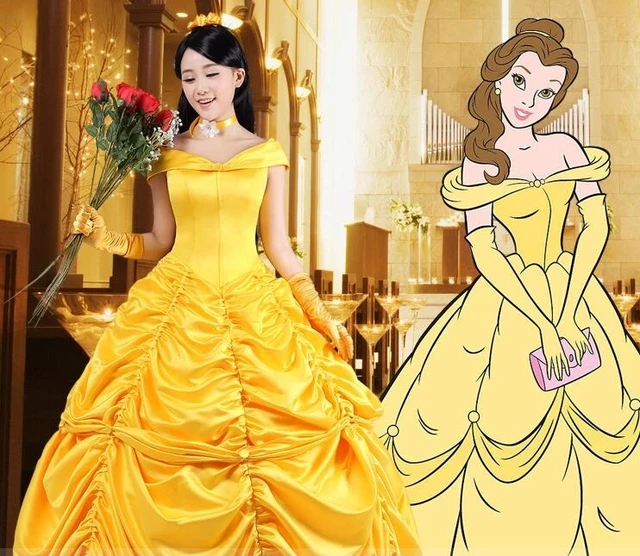 Belle yellow dress costume adults Perversefamily porn videos