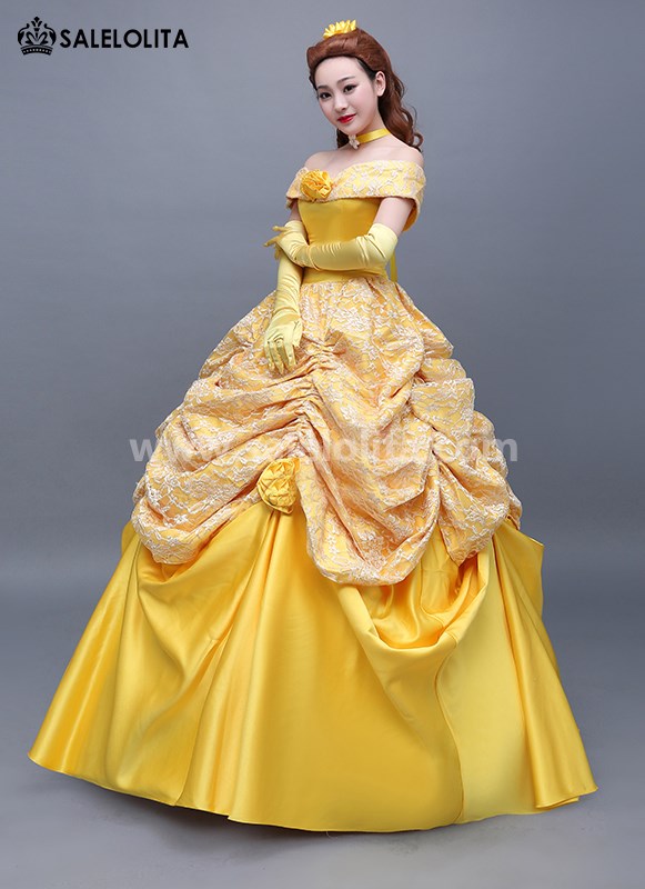 Belle yellow dress costume adults Vintage lesbian galleries