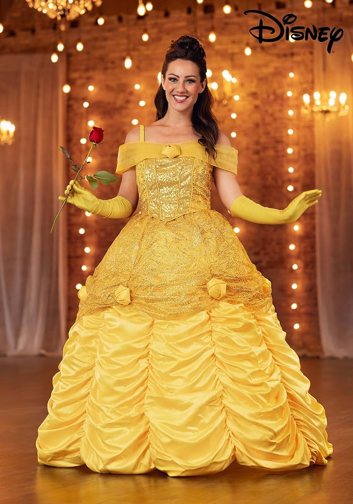 Belle yellow dress costume adults Transvestite cumshots