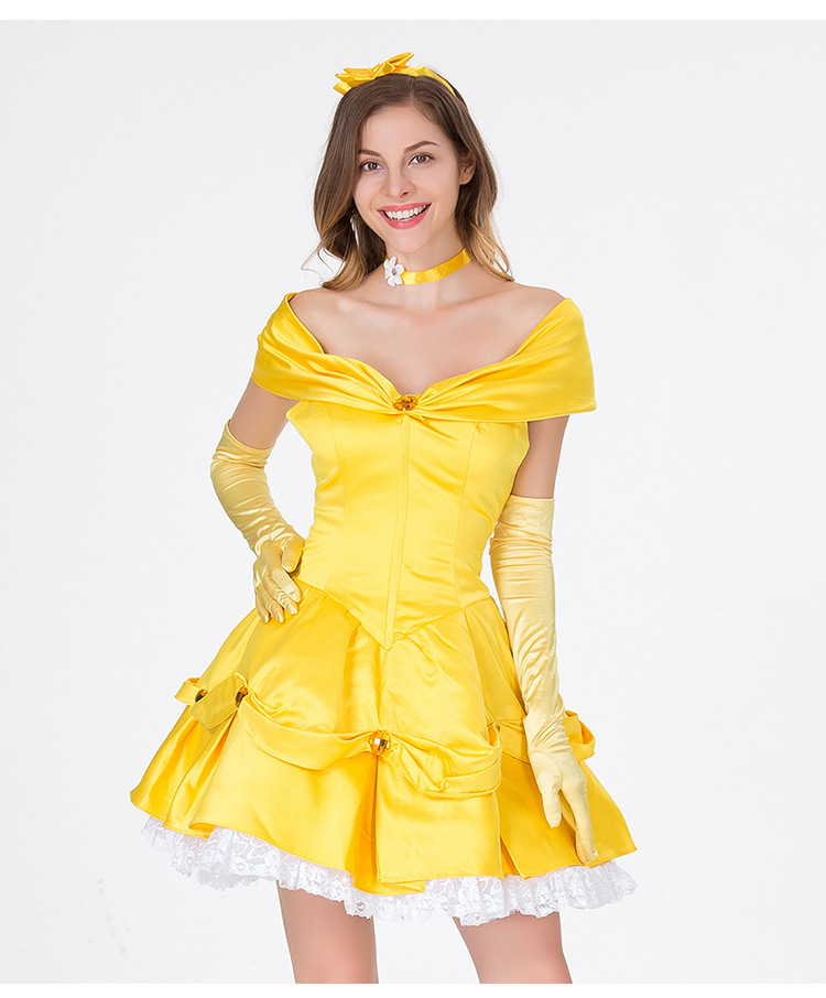 Belle yellow dress costume adults Mikaeladoc porn