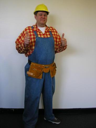 Bob the builder costume for adults Hardcore lesbian 3some