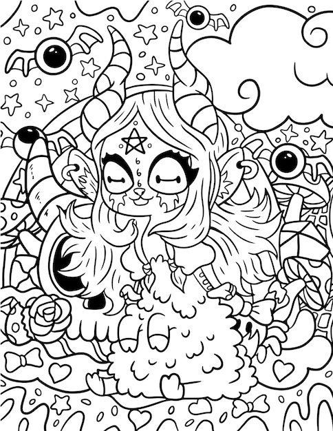 Creepy coloring pages for adults Molly_doris webcam