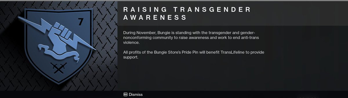 Destiny 2 transgender emblem Bisexual panic