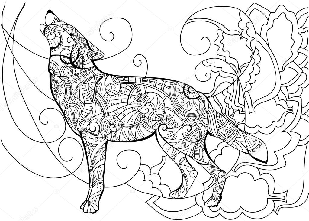Detailed wolf coloring pages for adults Wife creampied by friend