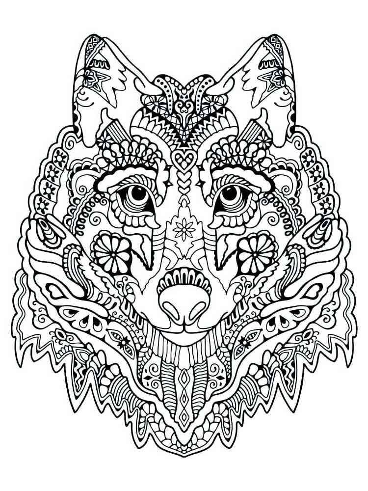 Detailed wolf coloring pages for adults Double penetration grandma