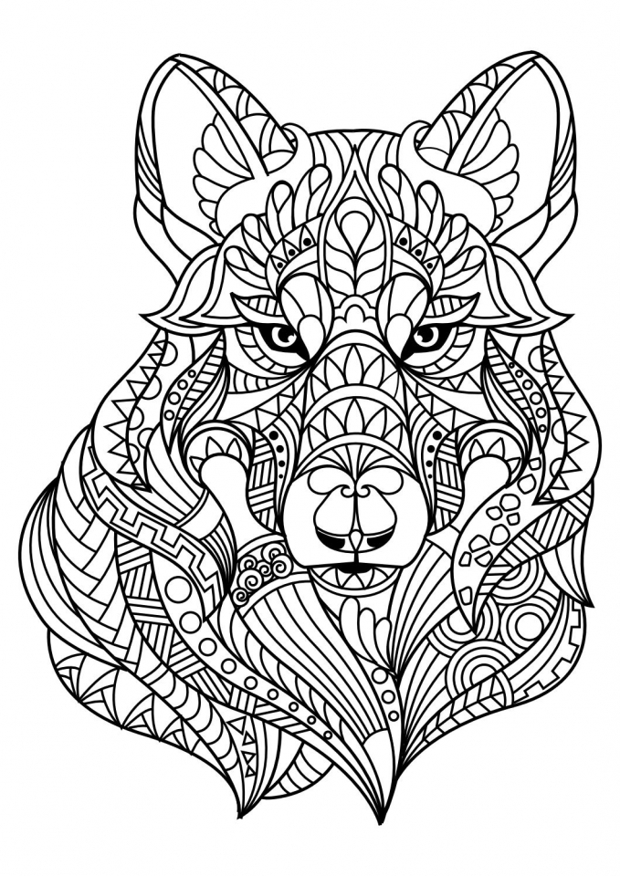 Detailed wolf coloring pages for adults Adult dani dennison costume