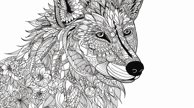 Detailed wolf coloring pages for adults Slayed lesbian videos