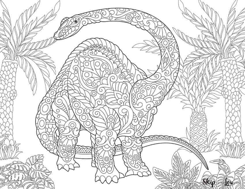 Dinosaur adult coloring book Escort broward county