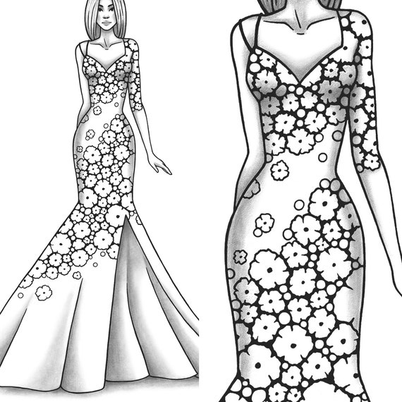 Dress coloring pages for adults Adult massage buffalo