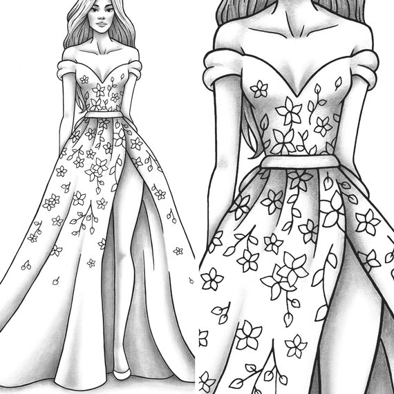 Dress coloring pages for adults Filipina porn gif