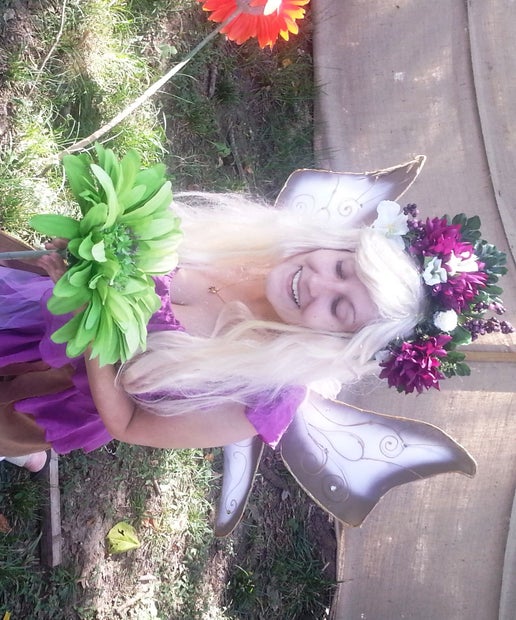 Flower fairy costume adults Adult art smock