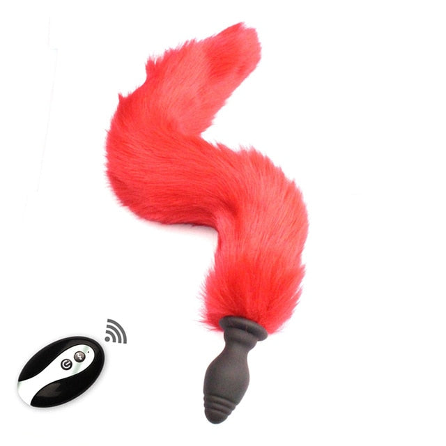 Fox tail adult toy Negra sexo anal