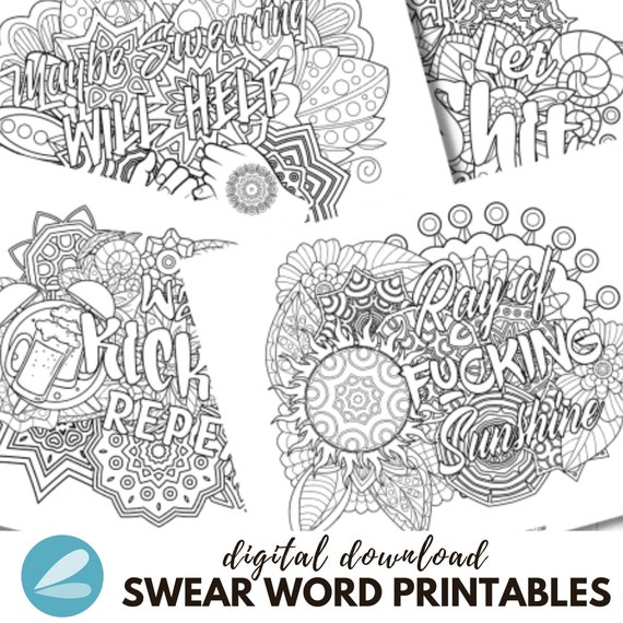 Free printable coloring pages for adults only swear words pdf Sofia reynax porn