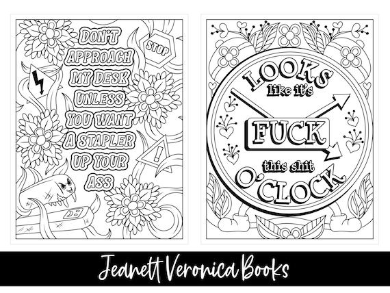 Free printable coloring pages for adults only swear words pdf Busty rape porn