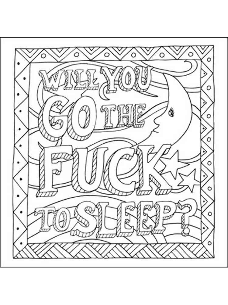 Free printable coloring pages for adults only swear words pdf Adult minnie mouse pajamas