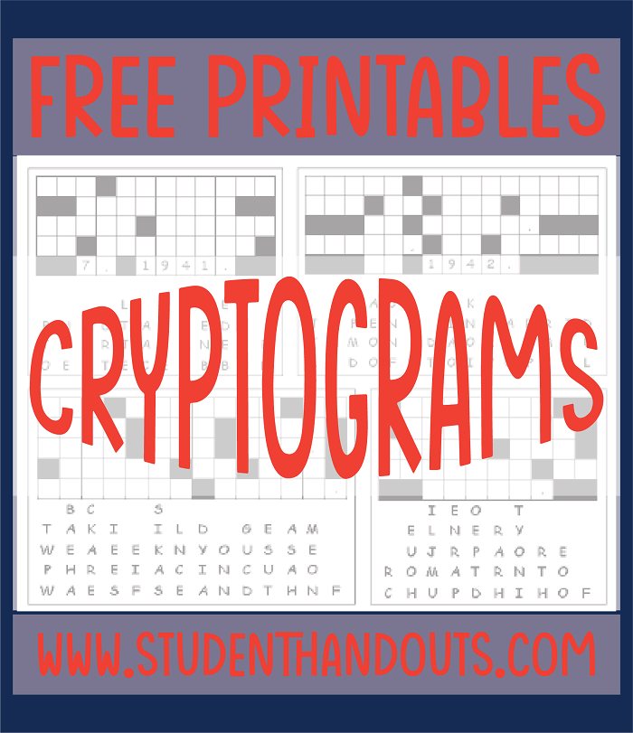 Free printable cryptograms for adults Pornos chicas bonitas