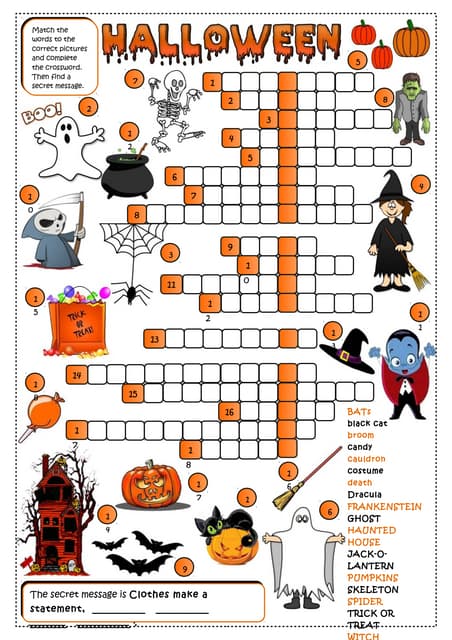 Halloween crossword puzzles for adults Python gay pornstar