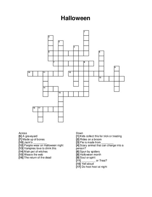 Halloween crossword puzzles for adults Grazia guide to masturbation