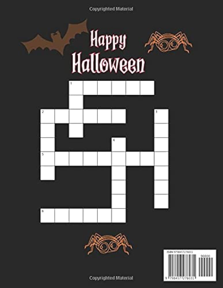 Halloween crossword puzzles for adults Ourwhitesecret anal