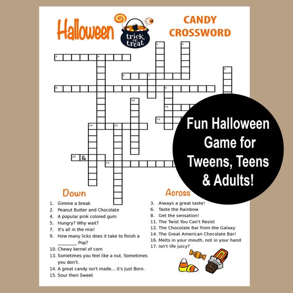 Halloween crossword puzzles for adults Xxnz porn