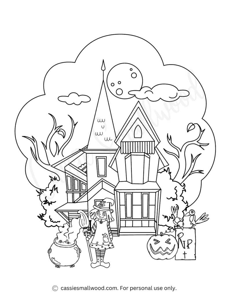 Haunted house coloring pages for adults Escort broward county