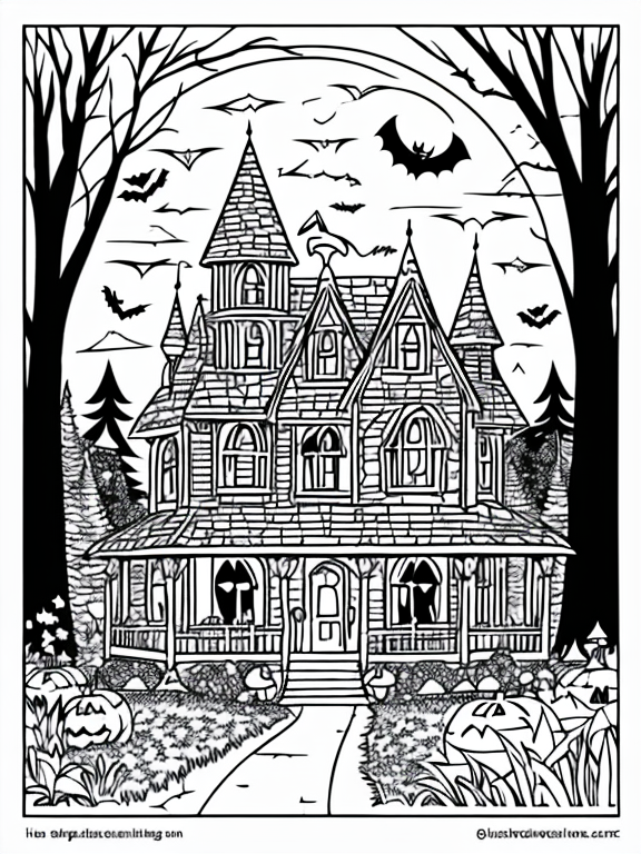 Haunted house coloring pages for adults Mimi flowers porn