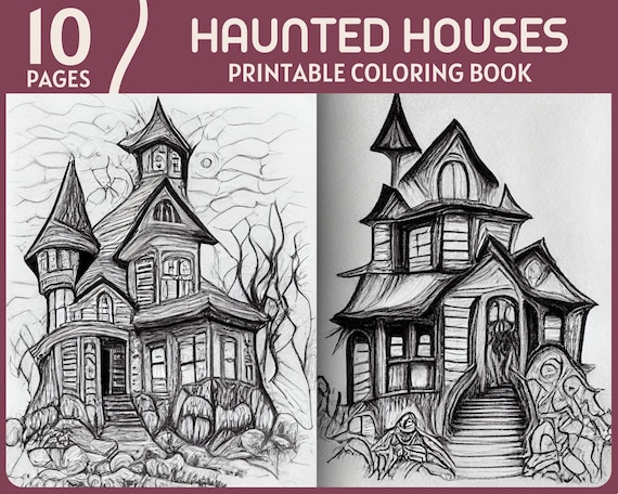 Haunted house coloring pages for adults Mcalen escort