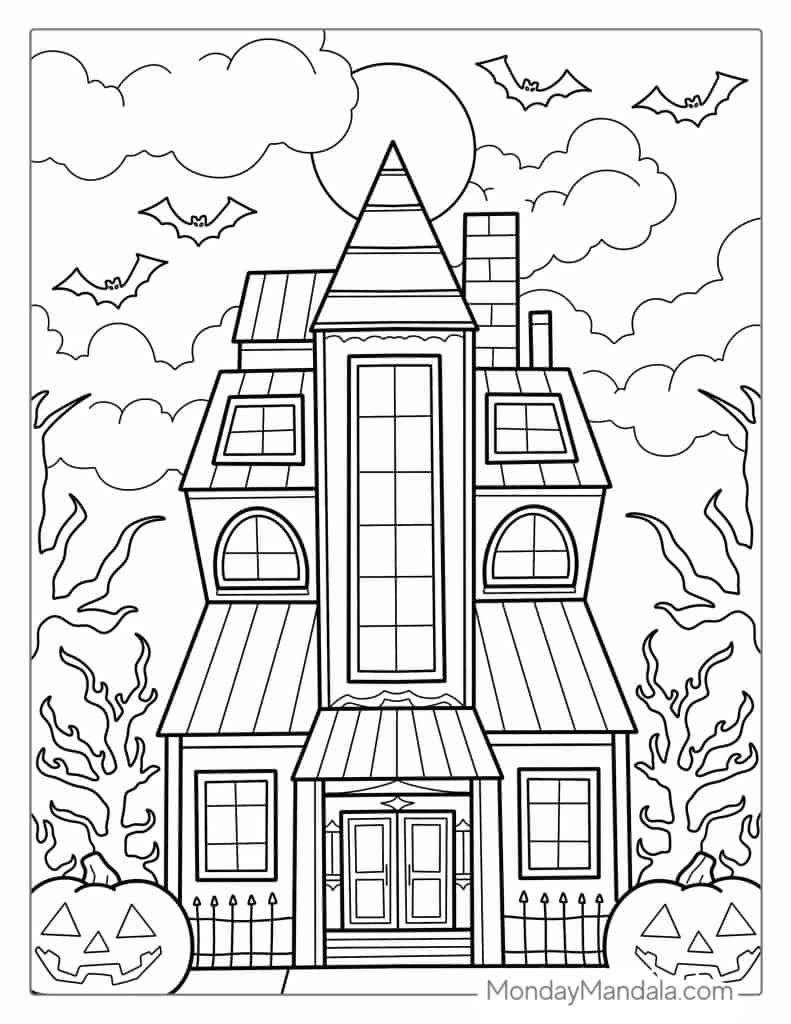 Haunted house coloring pages for adults Jennifer avila porn
