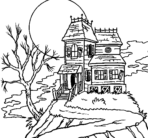 Haunted house coloring pages for adults Cuchara colorado webcam