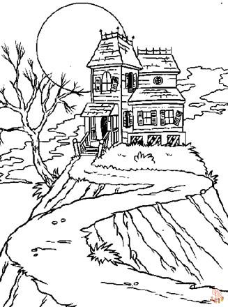 Haunted house coloring pages for adults Thick anal toys