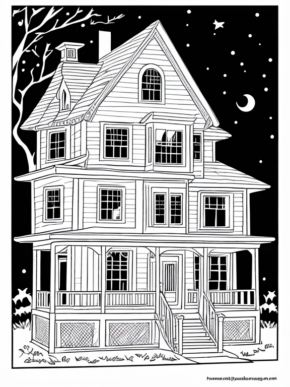 Haunted house coloring pages for adults Pornstar pritsy