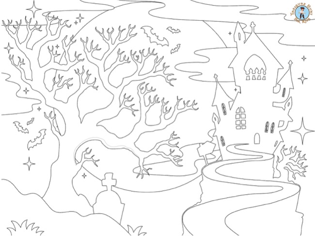 Haunted house coloring pages for adults Ts aurora north escort